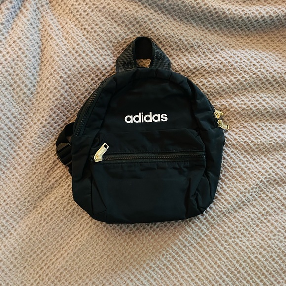 Adidas Mini Black Backpack with Gold Accents - Picture 1 of 6